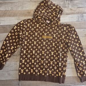 Supreme Brown LV Monogram Sweatshirt